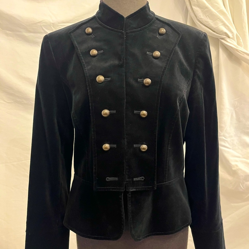 Velvet military style jacket